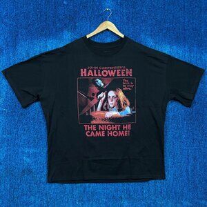 John Carpenter's Halloween “The Night He Came Home” Graphic Horror T-Shirt Size